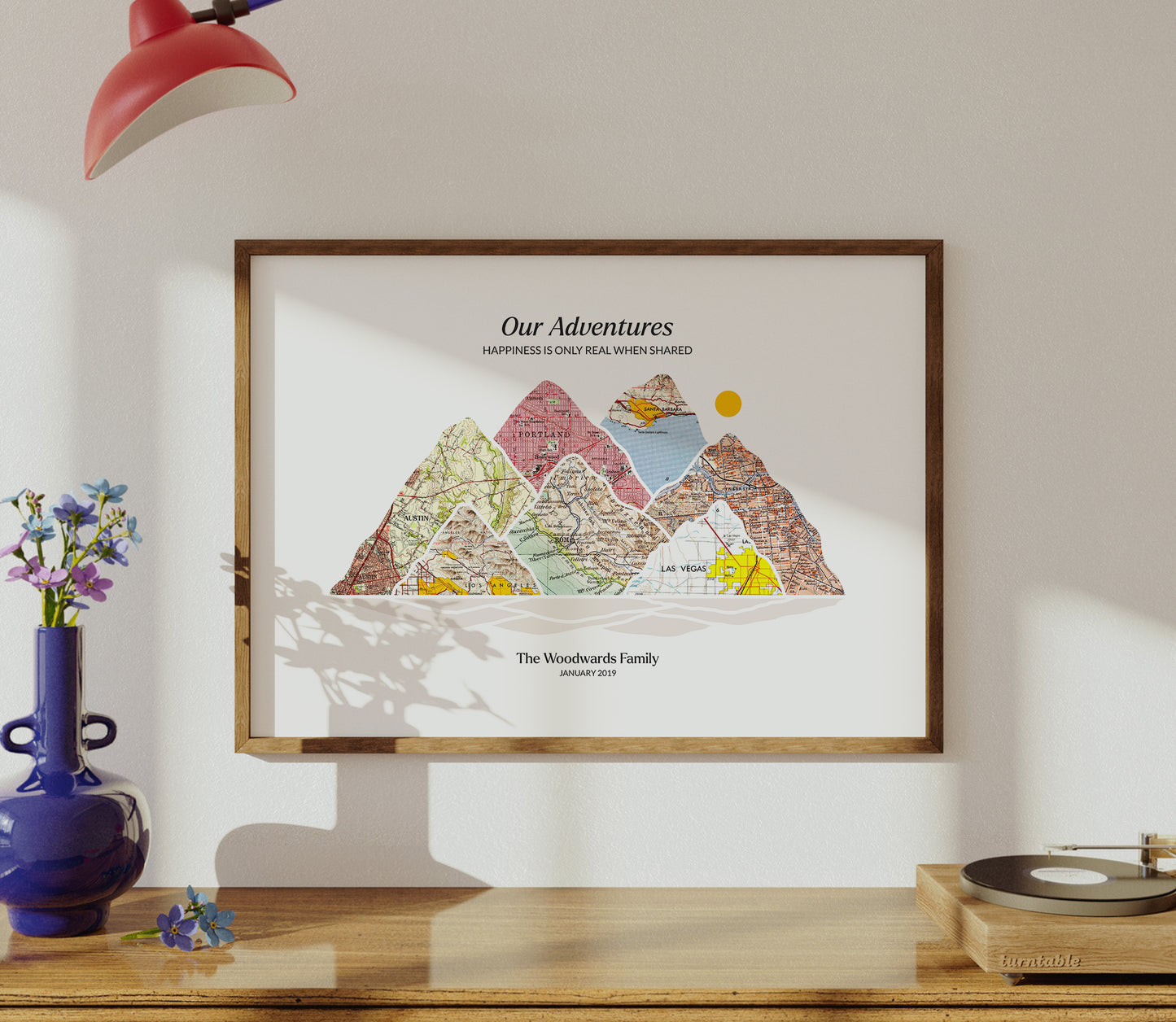 Mountain Range Map Print