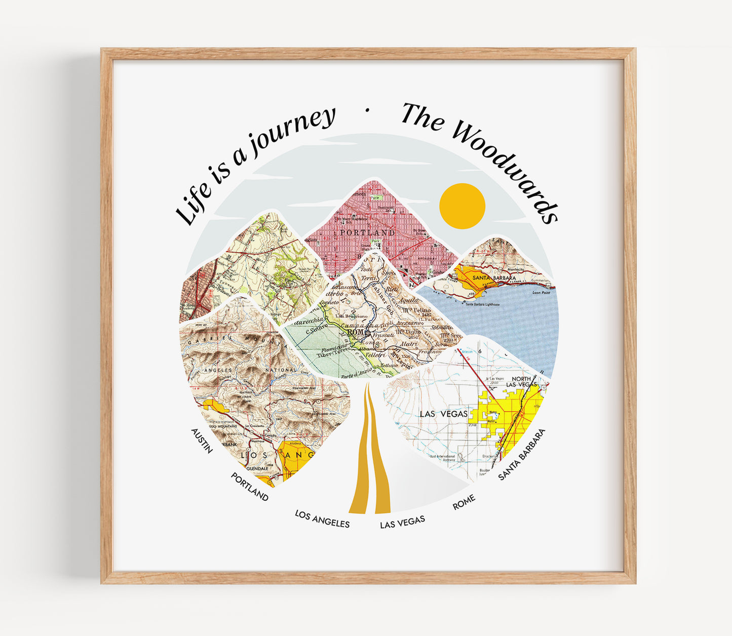 Journey Roadtrip Map Print