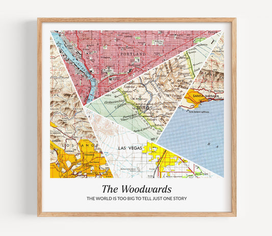 Geometric Map Collage