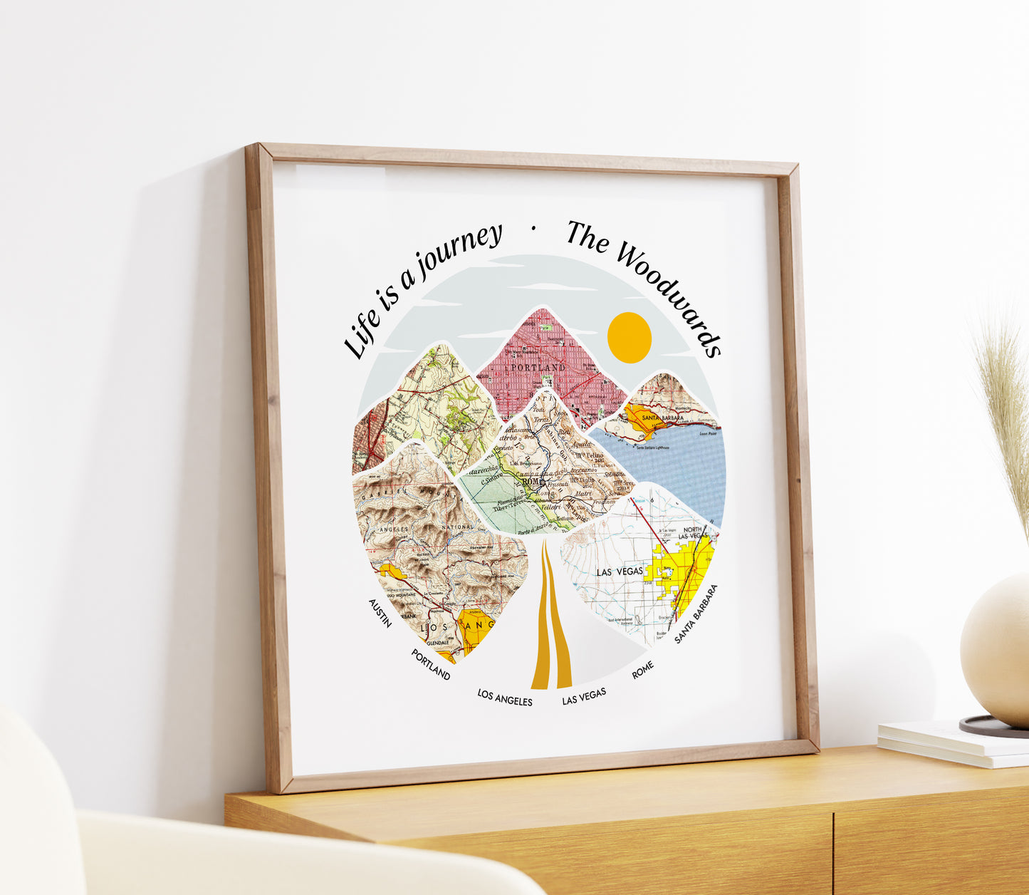 Journey Roadtrip Map Print